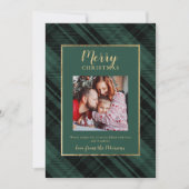 Rustikale Kariert Green Gold Frohe Weihnachten 2 F (Vorderseite)