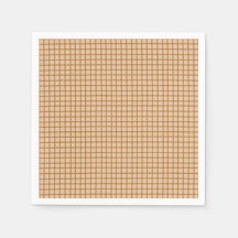 Rustikale Karierte Braune Papier Serviette | Lässi