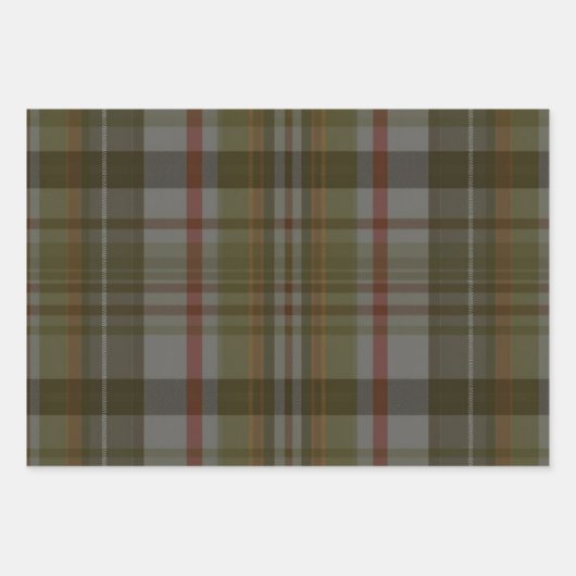 Rustikale Karierte Geschenktasten Geschenkpapier Set (Vorderseite)