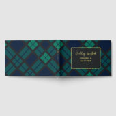 Rustikale Karierte grüne Tartan-Goldene Hochzeit Gästebuch (Voll)
