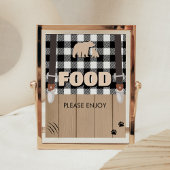 Rustikale Karierte Lumberjack Babydusche Poster