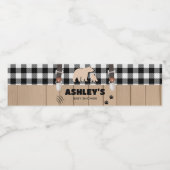 Rustikale Karierte Lumberjack Babydusche Wasserflaschenetikett (Einzelnes Label)