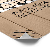 Rustikale Karierte Lumberjack Babydusche Windelwin Poster (Ecke)