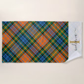 Rustikale Karierte Monogramm Murray Tartan Custom Strandtuch (Vorderseite)