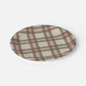 Rustikale Karierte Paper-Teller Pappteller (Schrägansicht)