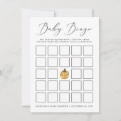 Rustikale Karierte Pumpkin Baby Dusche Bingo Card (Vorderseite)
