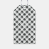 Rustikale Karierte Pumpkin Babydusche Geschenkanhänger (Rückseite)