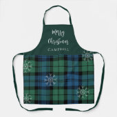 Rustikale Karierte Schneeflocken Grüner Campbell T Schürze (Vorderseite)