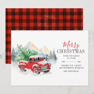 Rustikale Karierte Trucker Weihnachten