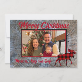 Rustikale karierte Vorlage mit Elchrot