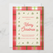 Rustikale Karierte Weihnachten Frohe Weihnachten (Vorderseite)