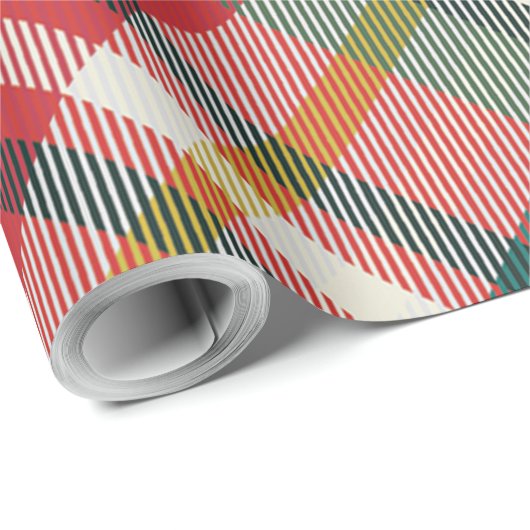 Rustikale Karierte Weihnachten Geschenkpapier (Rolleneckpunkt)