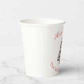 Rustikale Karierte Weihnachtsbaumfeier Pappbecher (Rechts)