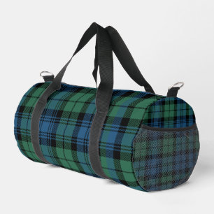 Rustikale Karo Campbell Grün Blau Tartan Duffle Bag