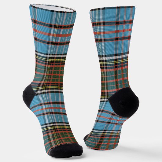 Rustikale Karo Elegant Anderson Tartan Socken (Gewinkelt)