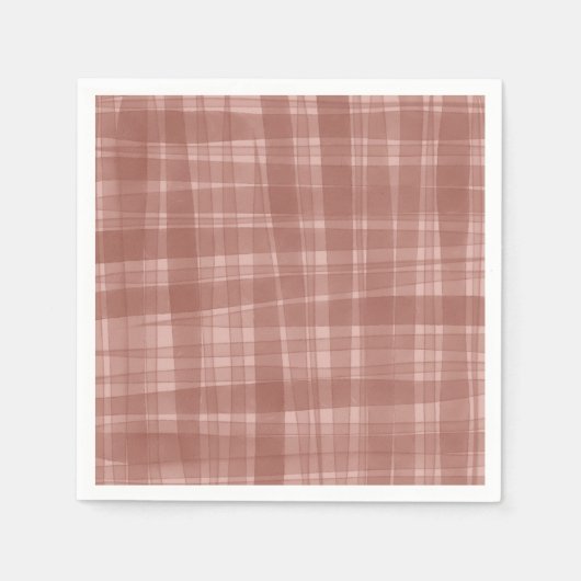 Rustikale Karo-Herbst-Geburtstagsservietten Serviette (Vorderseite)