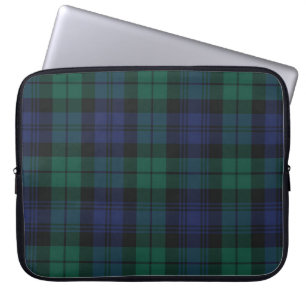 Rustikale Karo-Klassik Elegante Grüne Tartan Laptopschutzhülle