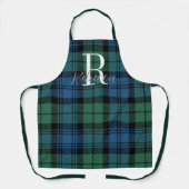 Rustikale Karo-Monogramm Campbell Tartan Schürze (Vorderseite)