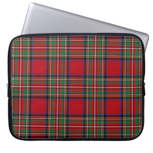 Rustikale Karo Rot Grün Kariert Stewart Tartan Laptopschutzhülle