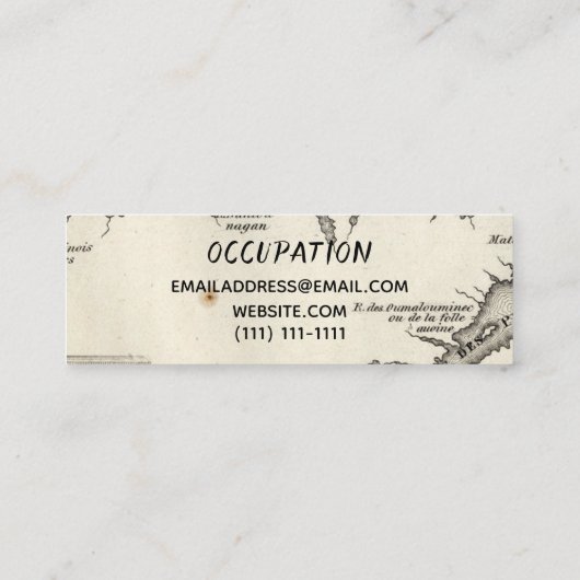 rustikale Karte (Rückseite)