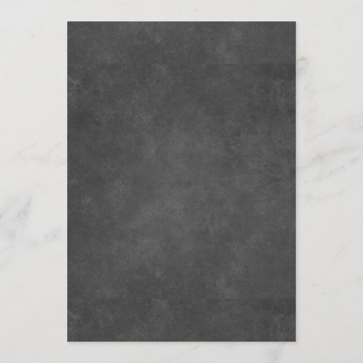 Rustikale Karte mit schwarzer Tafel (Rückseite)