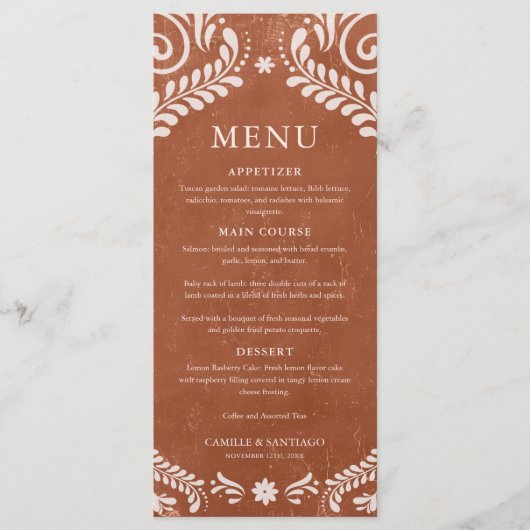 Rustikale Karte Terracotta Mexico (Vorderseite)