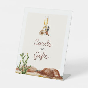 Rustikale Karten und Geschenke Brautparty Sockelschild