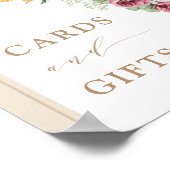 Rustikale Karten und Geschenke Tropisches Boho Blu Poster (Ecke)