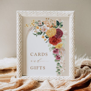 Rustikale Karten und Geschenke Tropisches Boho Blu Poster