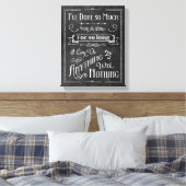 Rustikale Karton-Typografie Lebensbestätigung Leinwanddruck (Insitu (Schlafzimmer))