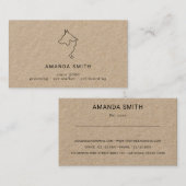 Rustikale Katz- und Hundemarke Visitenkarte (Vorne/Hinten)