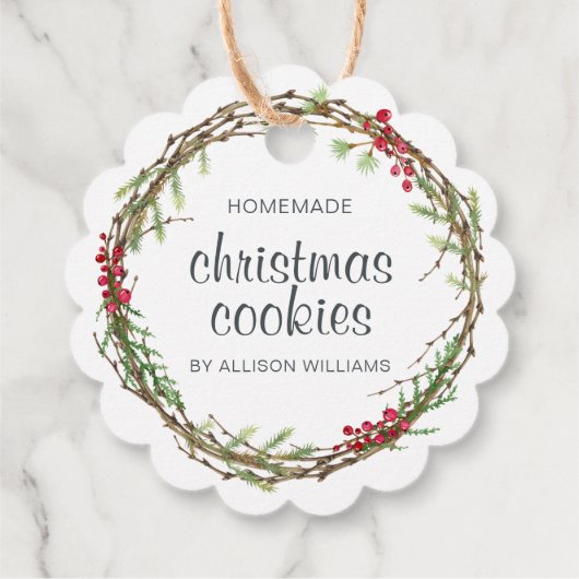 Rustikale Kätzchen Geschenkanhänger (Rückseite)