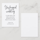 Rustikale Keine Fotos über Social Media Unplugged  Platzkarte (Vorne/Hinten)