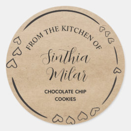 Rustikale Kekse Runder Aufkleber