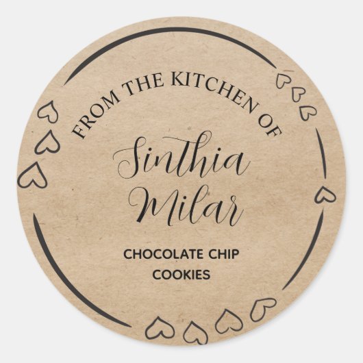 Rustikale Kekse Runder Aufkleber (Vorderseite)