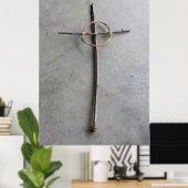 rustikale keltische Christliche Querrichtung Poster (Heimbüro)