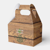 Rustikale keltische Claddagh-Holztextur Geschenkschachtel (Vorderseite)