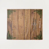 Rustikale keltische Claddagh Wood Green Wedding Hi Wandteppich (Vorderseite (Horizontal))