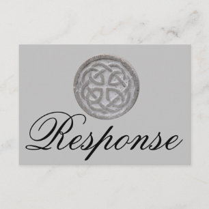 Rustikale keltische, nicht Minimalistische RSVP-Ka RSVP Karte