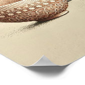 Rustikale Keramik Bowls mit Boho Patterns Poster (Ecke)