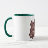 Rustikale Keramik Brick Wall Peeling Plaster Tasse (Links)