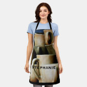 Rustikale Keramik Tasse Schürze (Getragen)