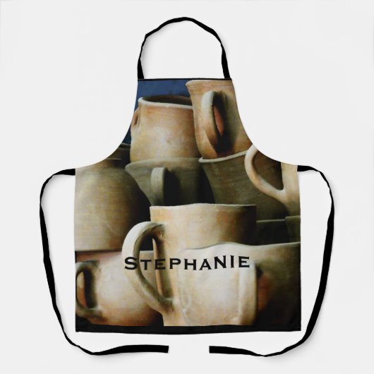 Rustikale Keramik Tasse Schürze (Vorderseite)