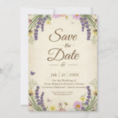 Rustikale Kernkarte Save the Date (Vorderseite)