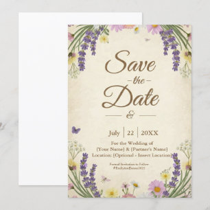 Rustikale Kernkarte Save the Date