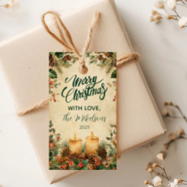 Rustikale Kerze Pinecone Weihnachten Geschenkanhänger