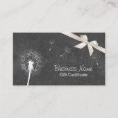 Rustikale Khalkboard Dandelion Geschenkgutscheine Rabattkarte (Vorderseite)