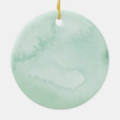 Rustikale Kiefer Erste Weihnachtszeit Mr. & Mrs. G Keramik Ornament (Hinten)