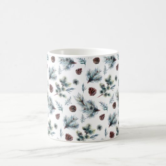 Rustikale Kiefer verzweigt sich Kiefern-Kegel Kaffeetasse (Mittel)