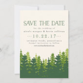 Rustikale Kiefern Hochzeit Save The Date (Vorderseite)